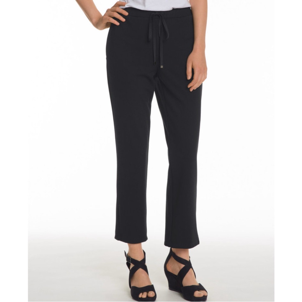 Eileen Fisher Straight Leg Ponte Knit Cropped Pants